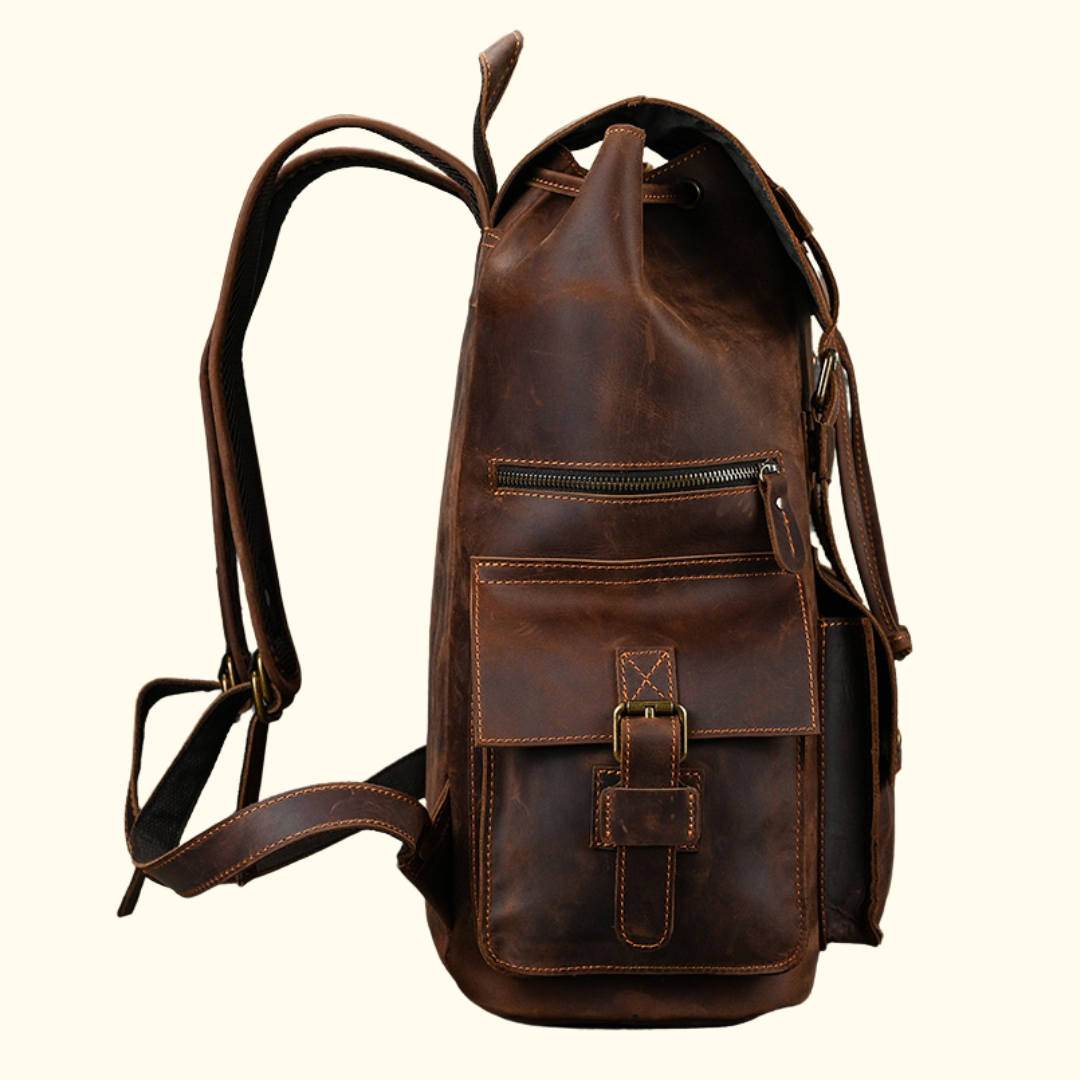 RetroRove Vintage Leather Backpack