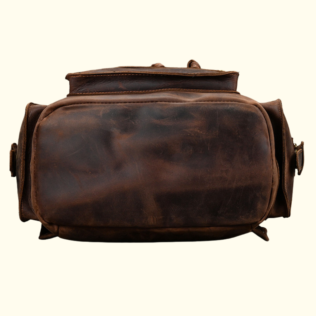 RetroRove Vintage Leather Backpack