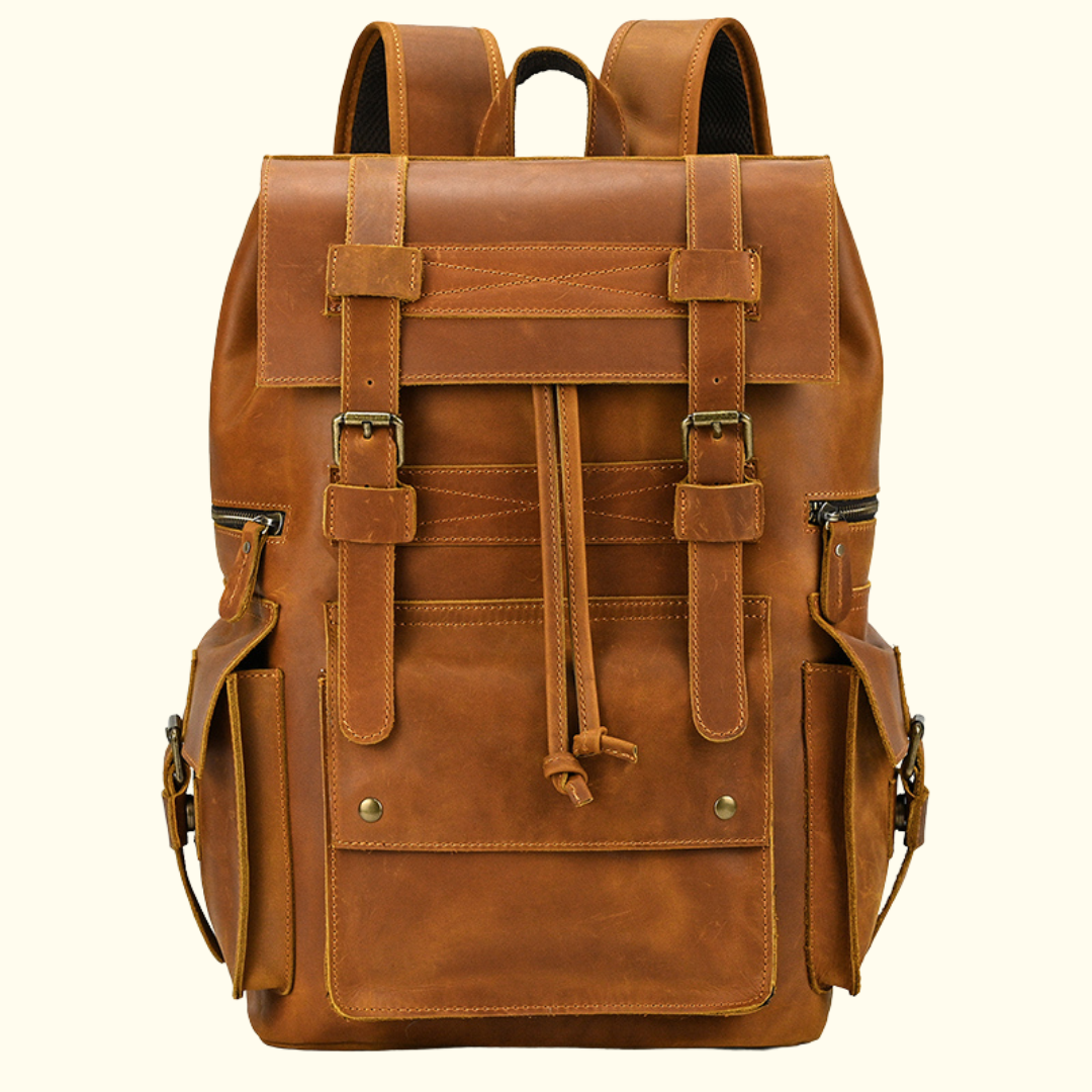 RetroRove Vintage Leather Backpack