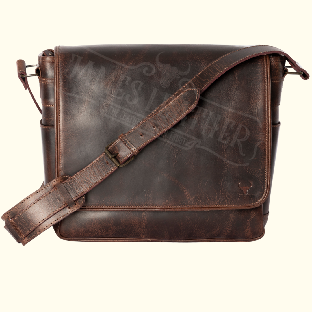 Wild West Buffalo Leather Messenger Bag