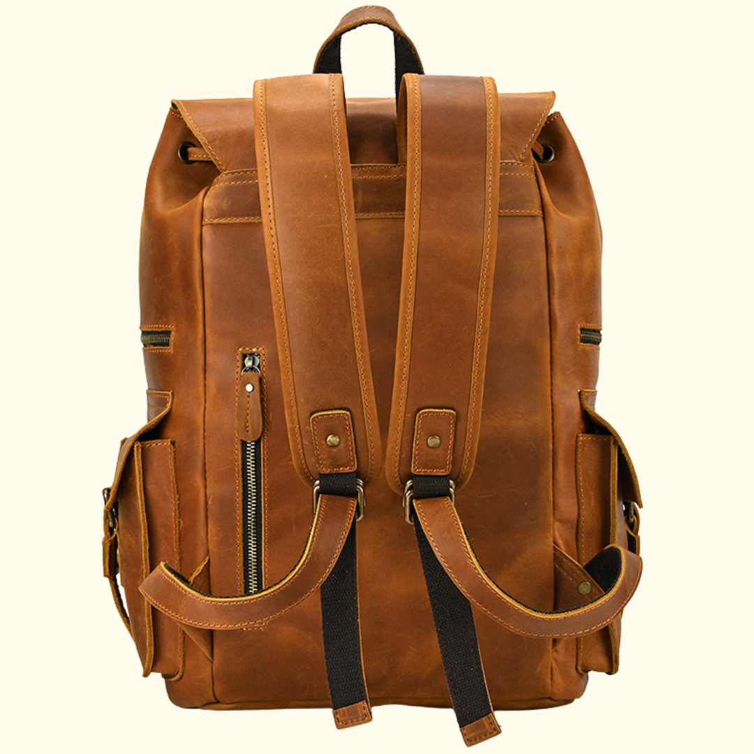RetroRove Vintage Leather Backpack