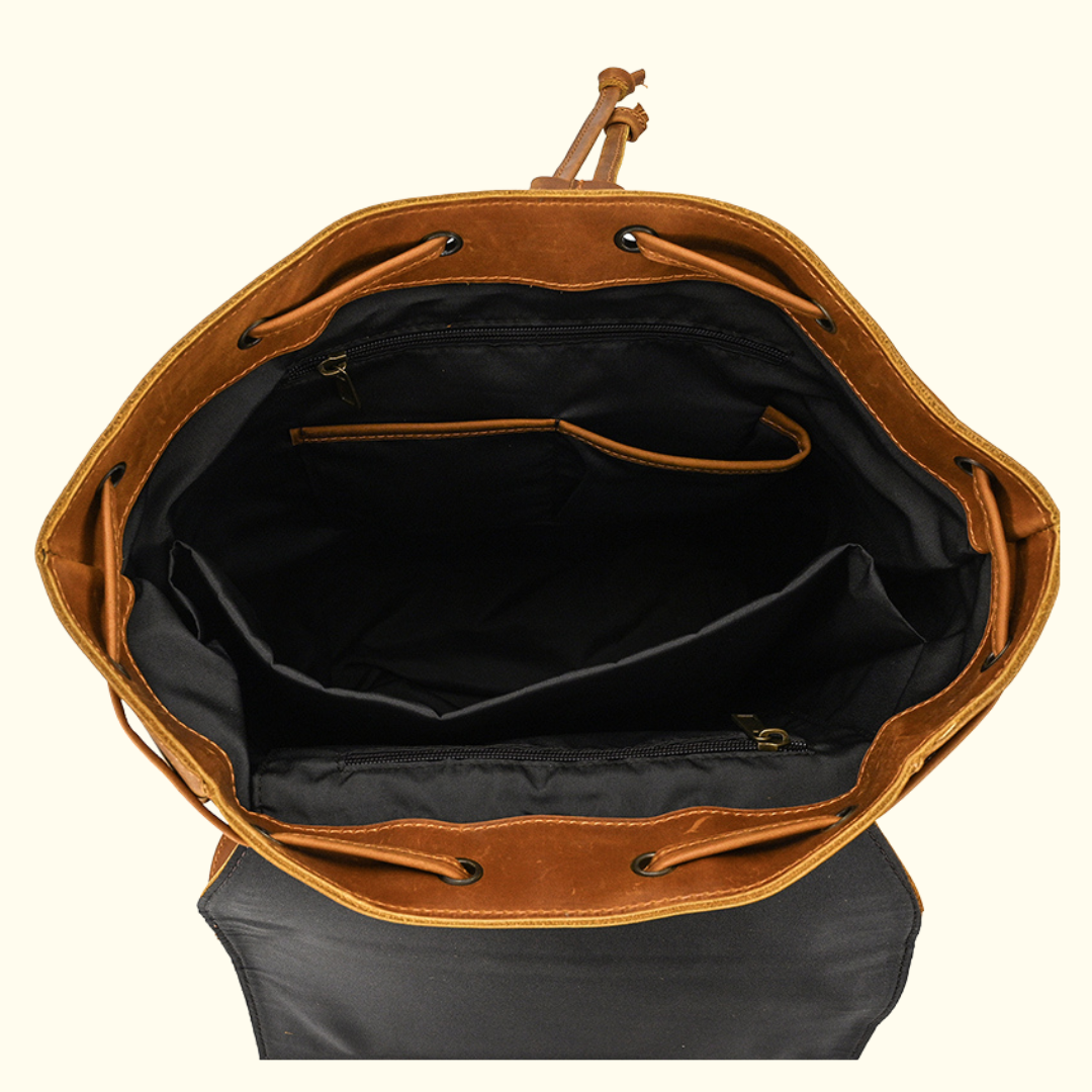 RetroRove Vintage Leather Backpack