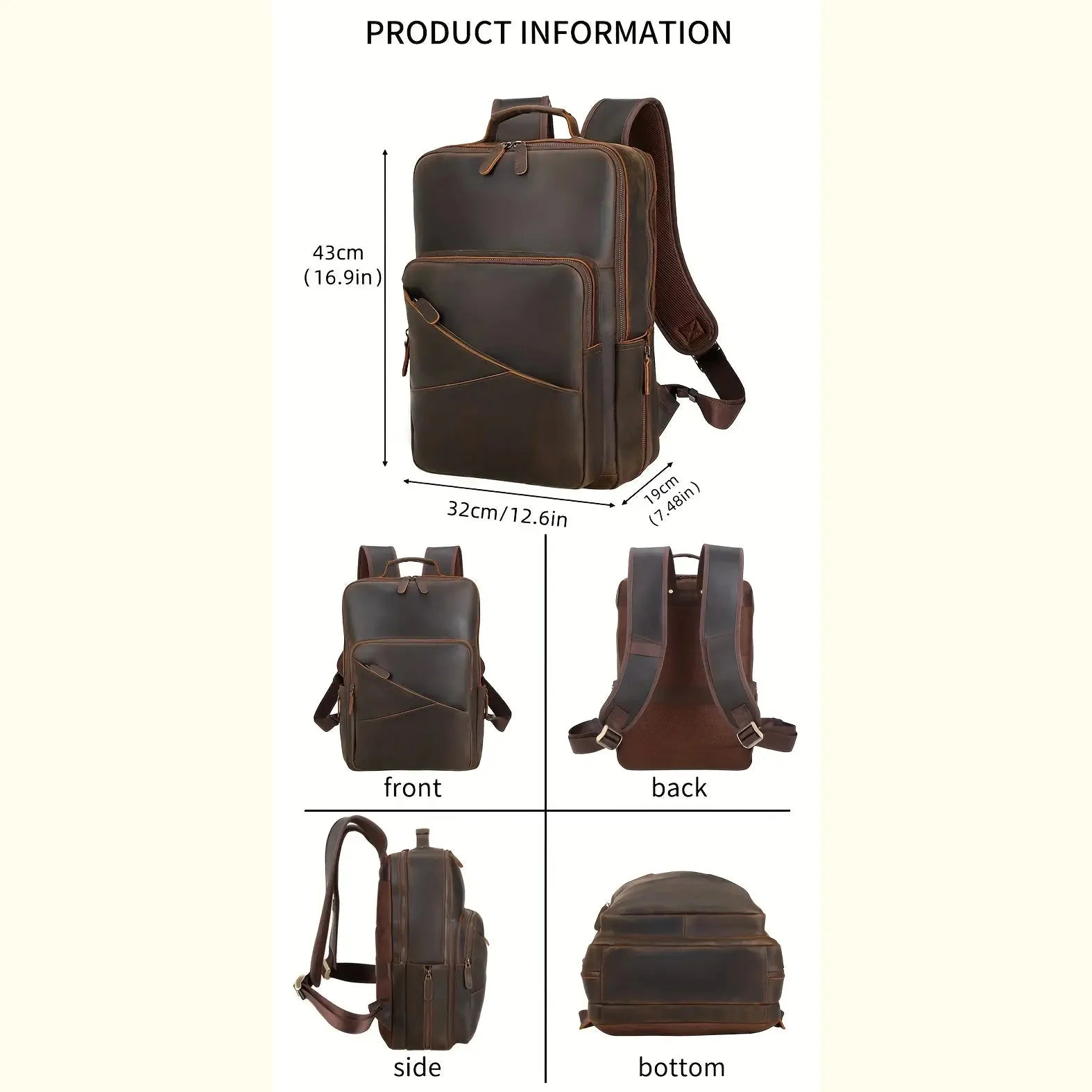 Trailblazer Crazy Horse Leather Backpack