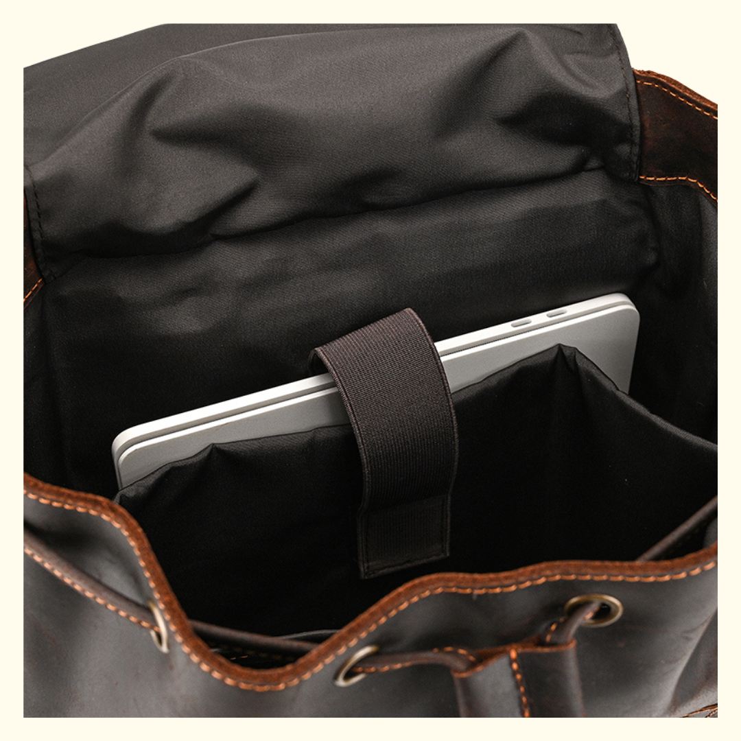 RetroRove Vintage Leather Backpack