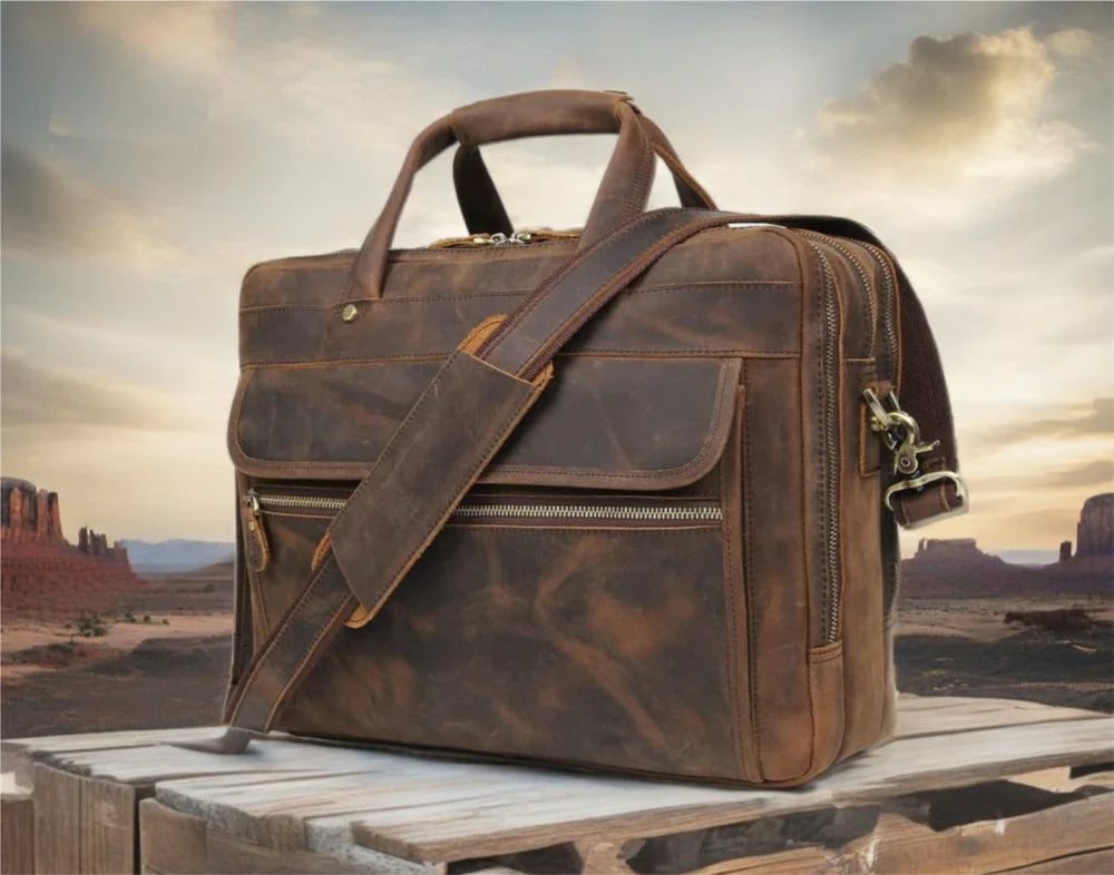Monterrey Buffalo Leather Business Briefcase