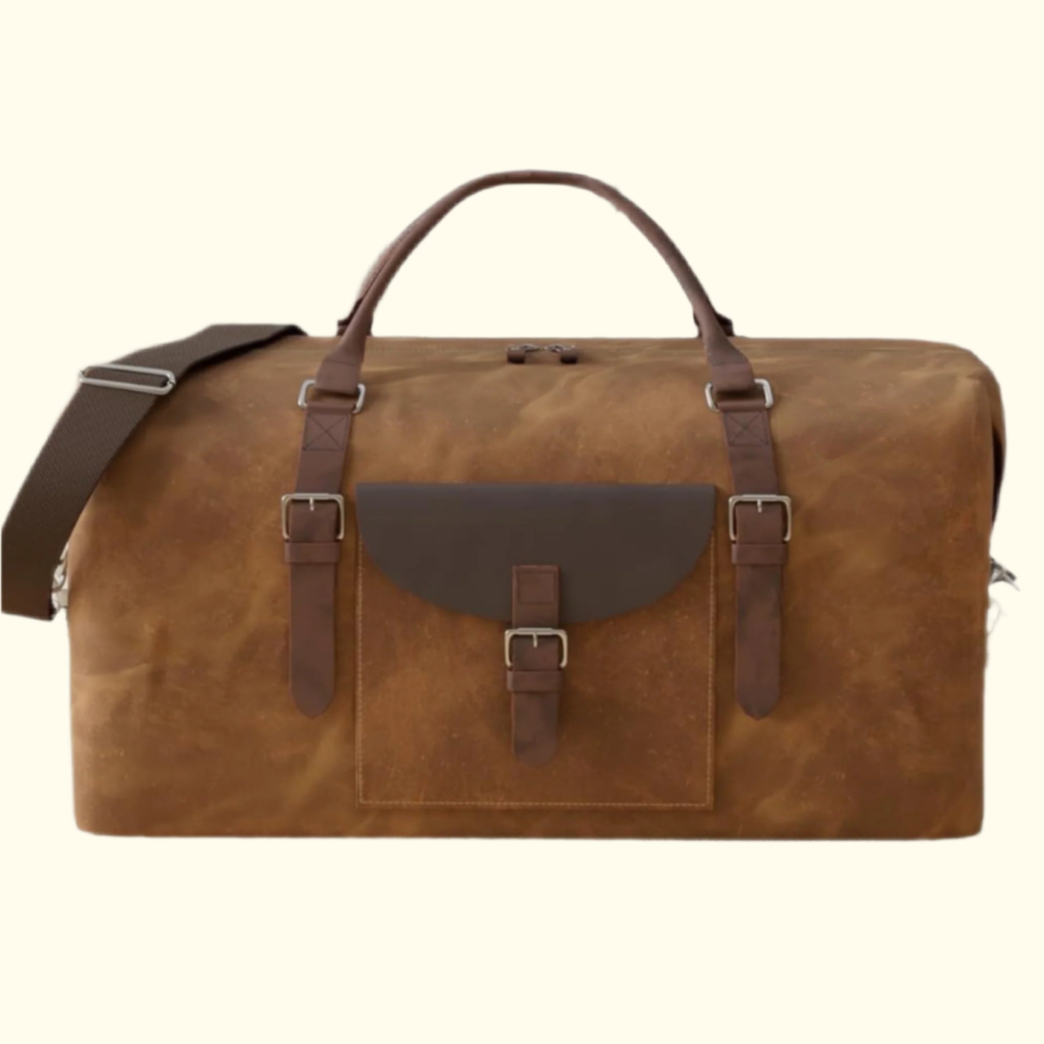 Voyager's Haven Canvas & Leather Duffle Bag