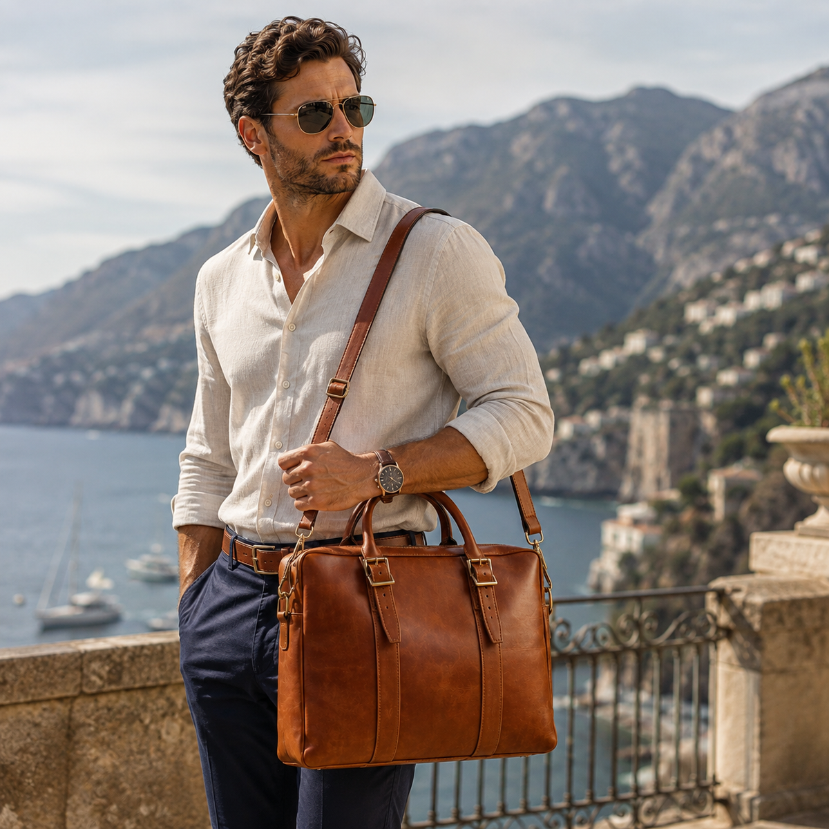 Vintage Leather Laptop Bag