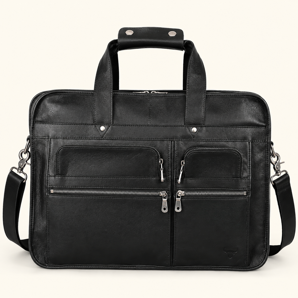 Large Full Grain Leather Laptop Briefcase