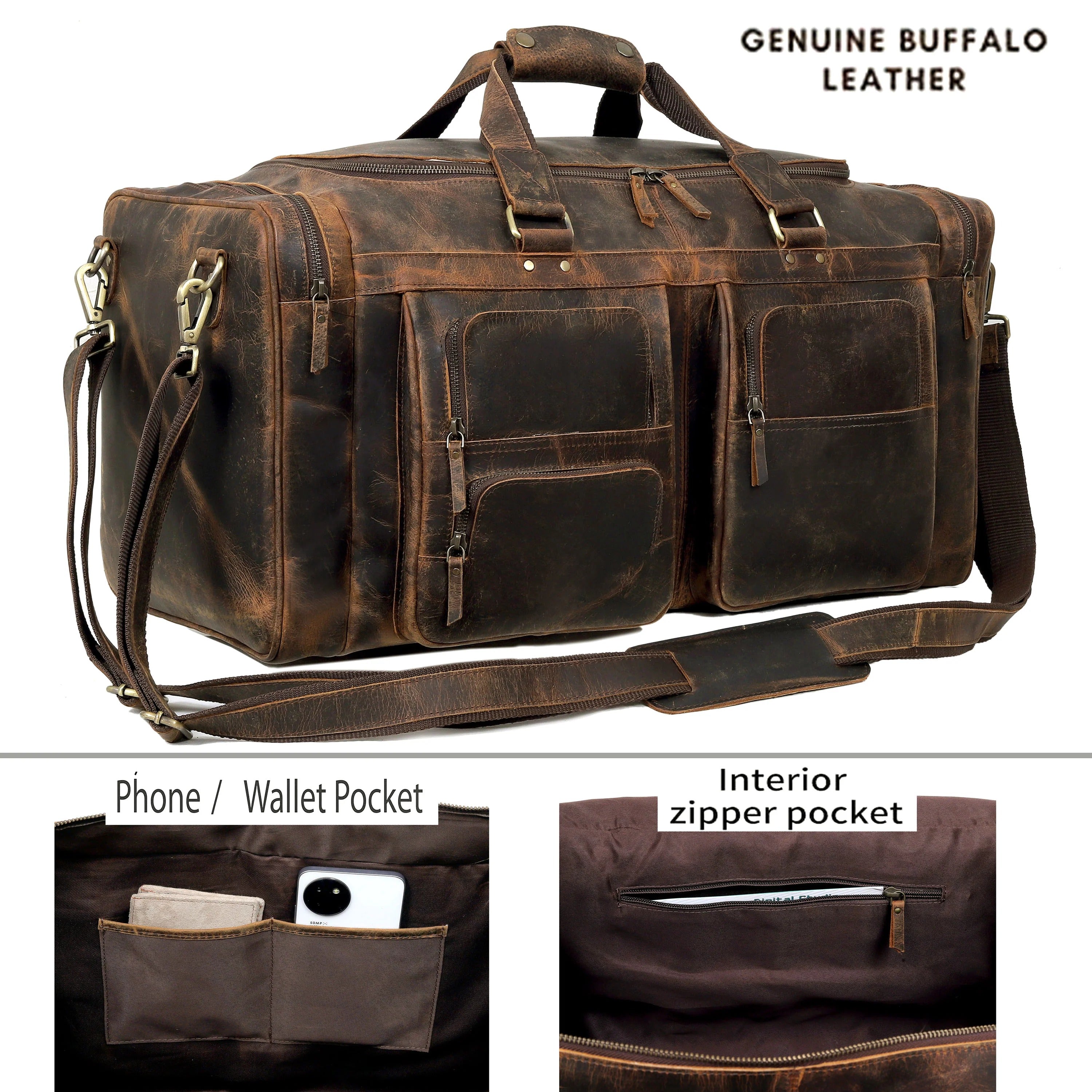 Artisan Buffalo Leather Duffel