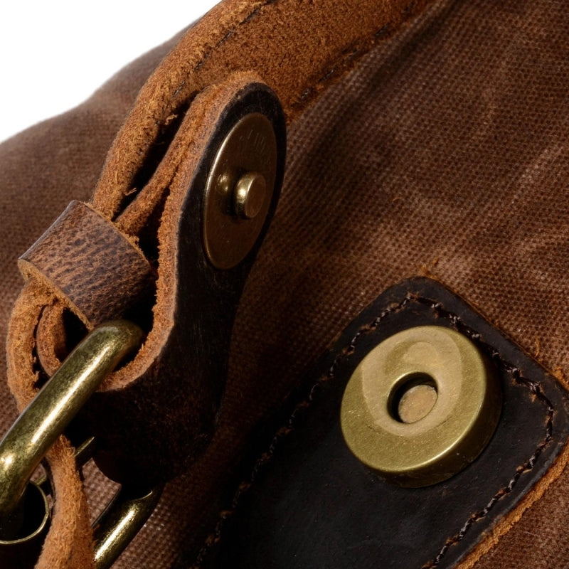 Canyon Adventure Canvas Leather Backpack