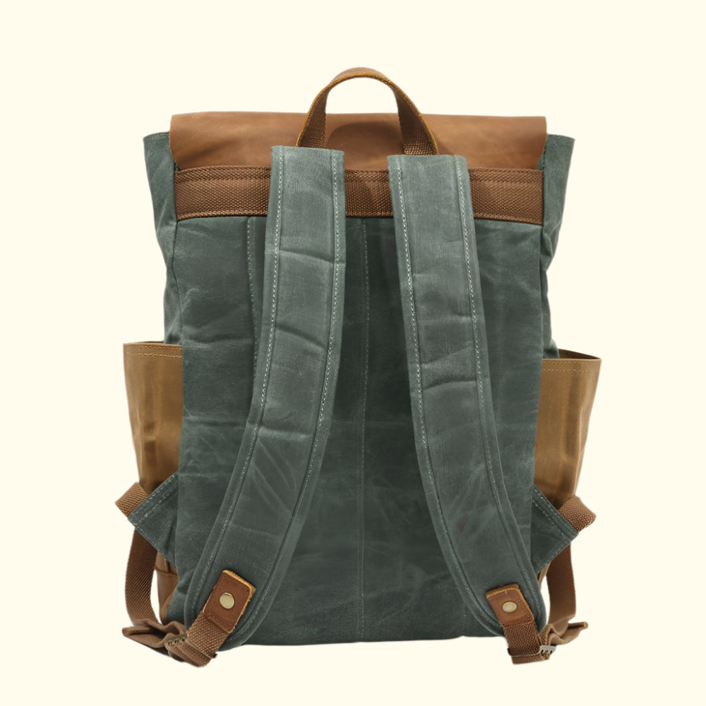 Seattle Heritage Canvas Leather Backpack