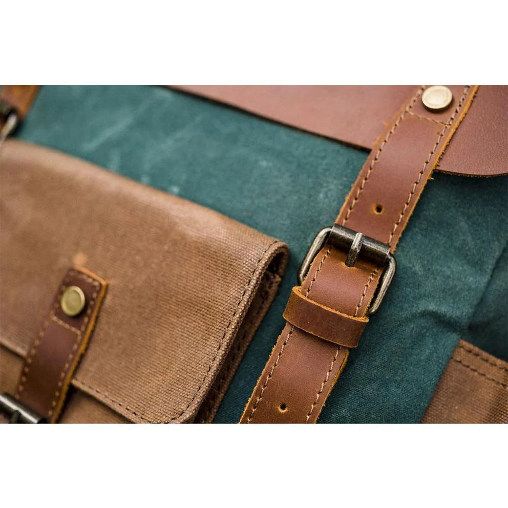 Seattle Heritage Canvas Leather Backpack