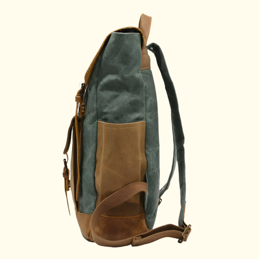 Seattle Heritage Canvas Leather Backpack