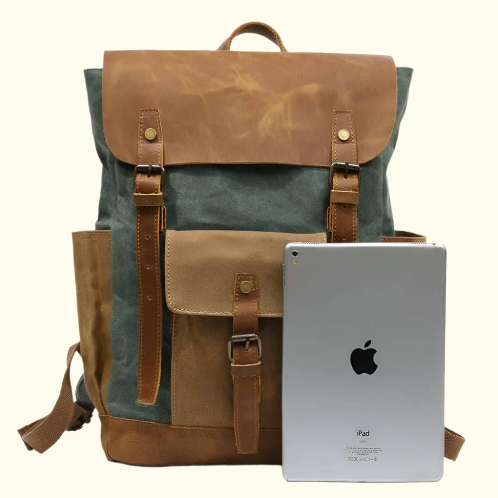 Seattle Heritage Canvas Leather Backpack