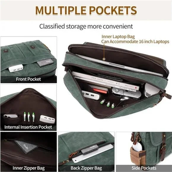 Maverick’s Canvas & Leather Briefcase