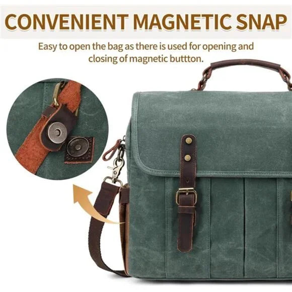 Maverick’s Canvas & Leather Briefcase