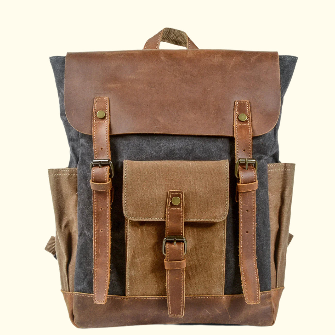 Seattle Heritage Canvas Leather Backpack