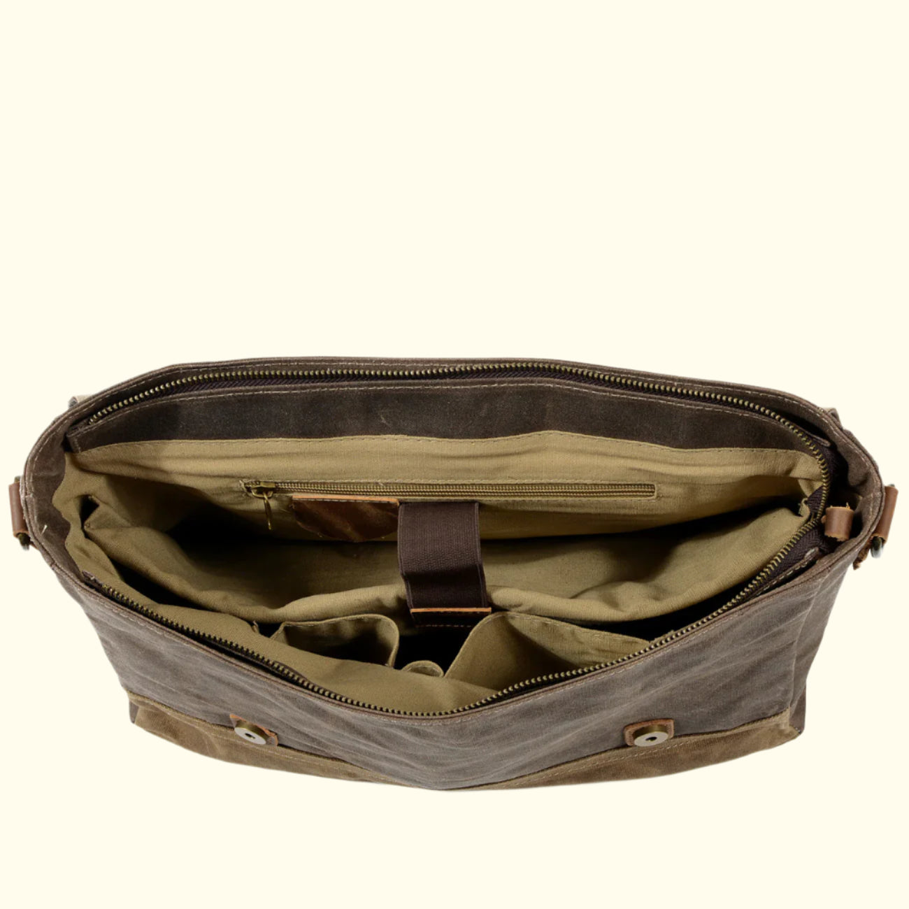 Summit Bound Vintage Canvas Leather Briefcase