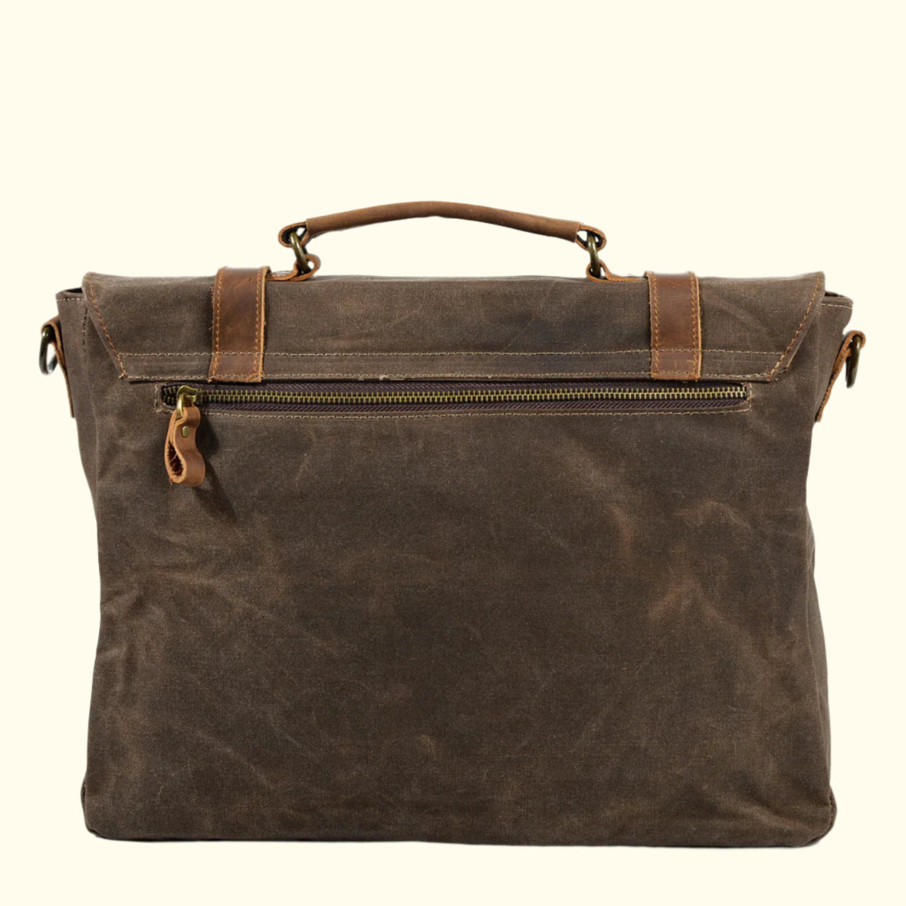 Summit Bound Vintage Canvas Leather Briefcase