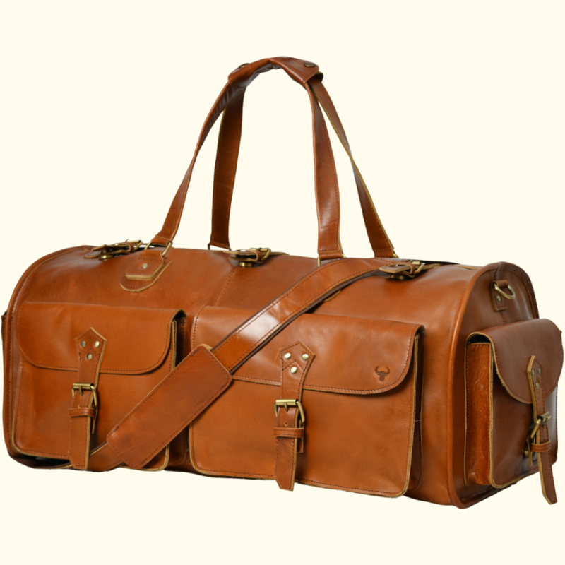 Jones Large Buffalo Leather Duffle Bag