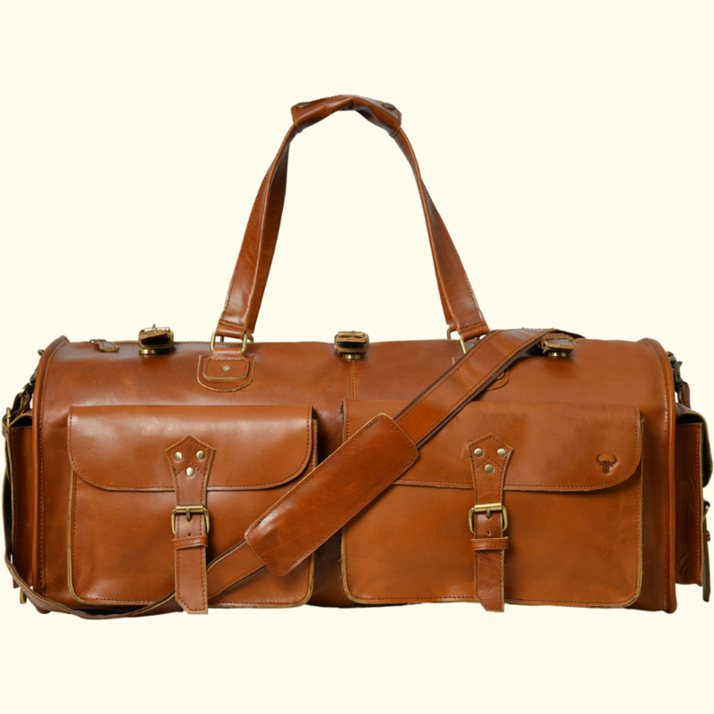 Jones Large Buffalo Leather Duffle Bag