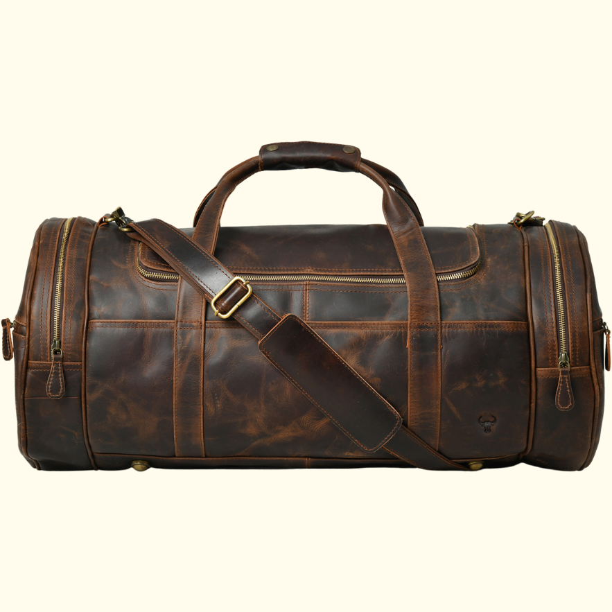 Johanna Wide Open Travel Duffel Bag - Dark Oak