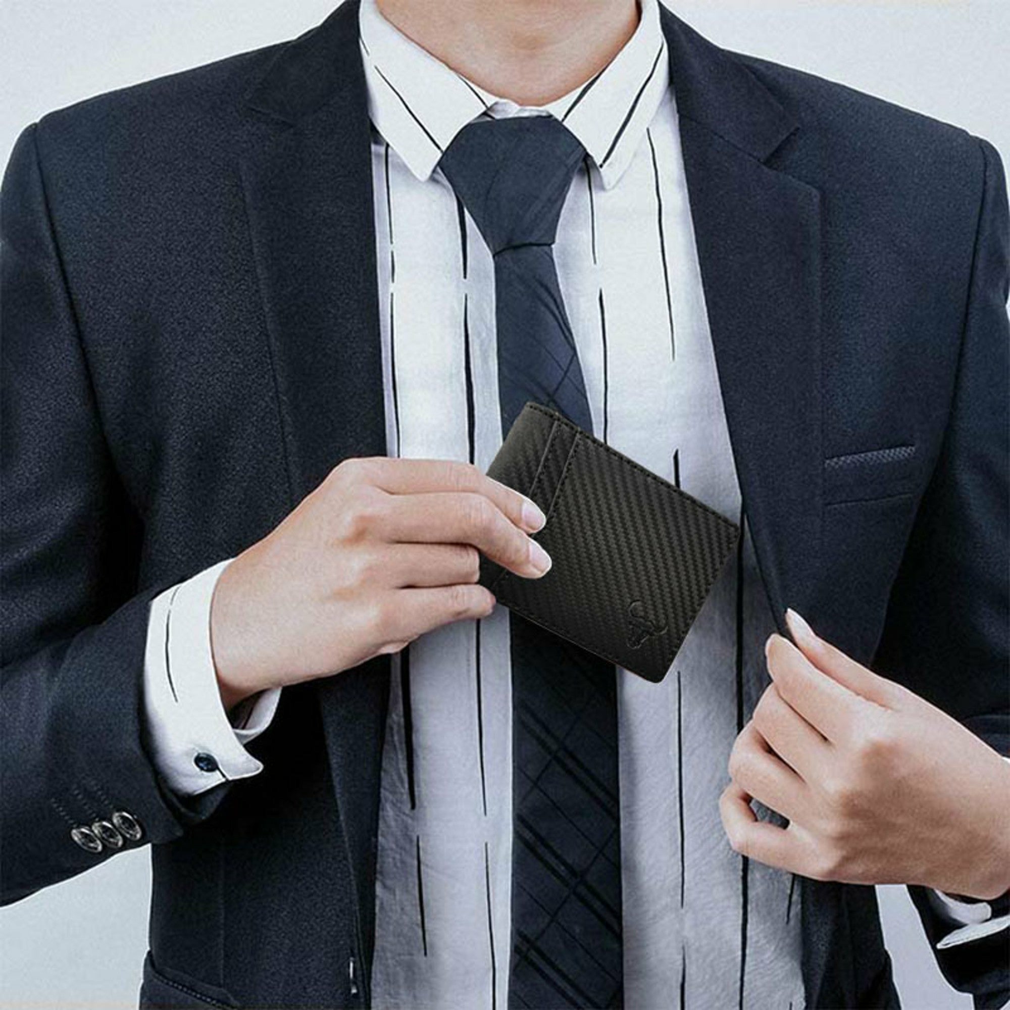 Geneva Black & Orange Leather Wallet