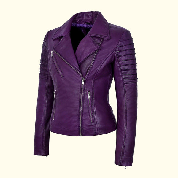 Lilac Leather Jacket