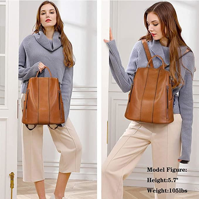 Casual Women Soft Leather Backpack