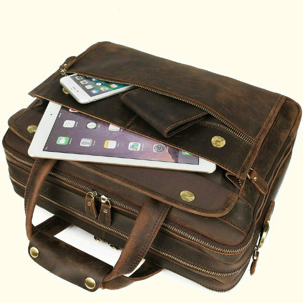 Monterrey Buffalo Leather Business Briefcase