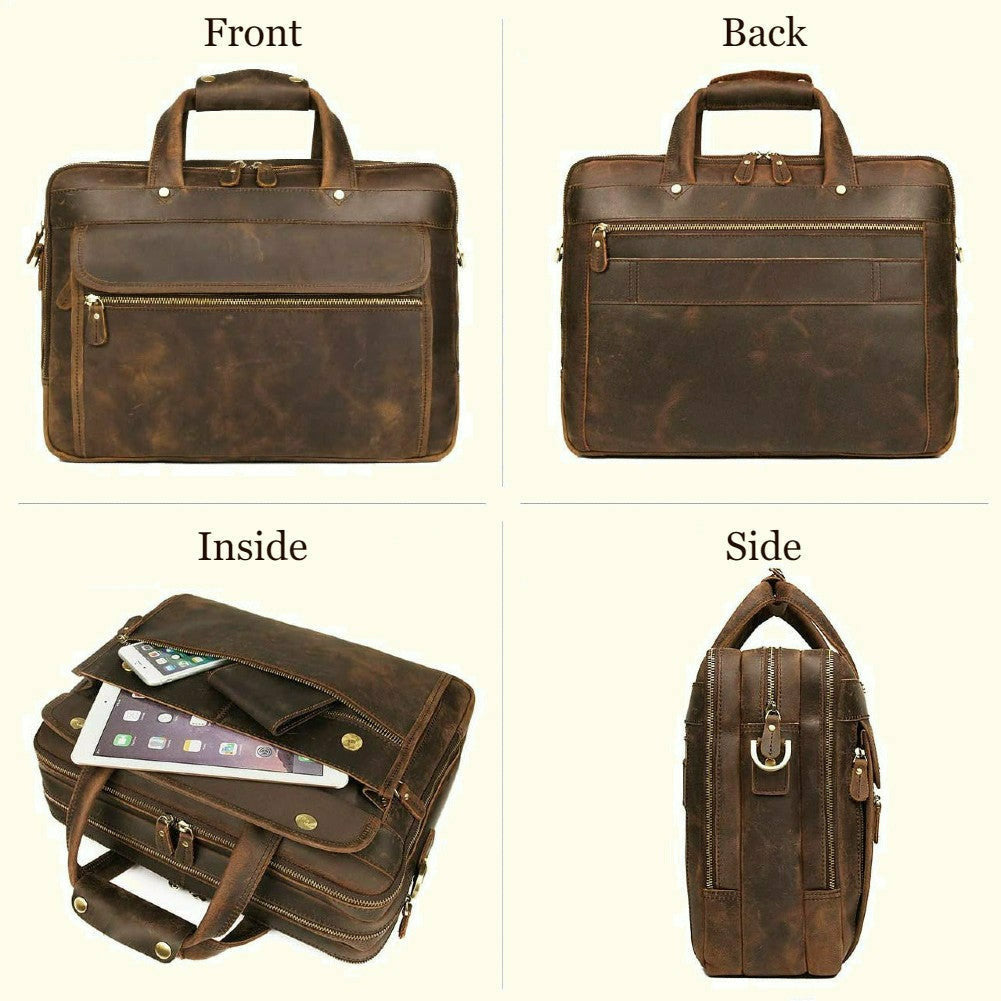 Monterrey Buffalo Leather Business Briefcase
