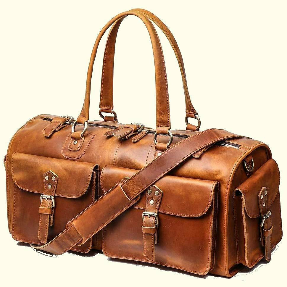 Jones Large Buffalo Leather Duffle Bag
