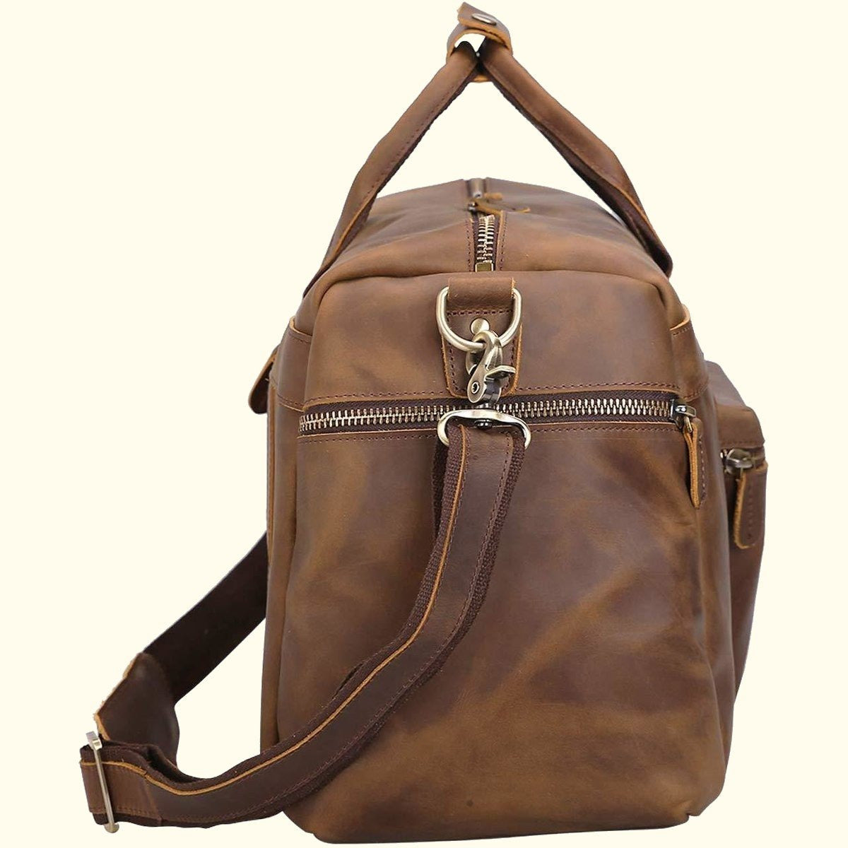 Full Grain Cowhide Leather Duffel Bag