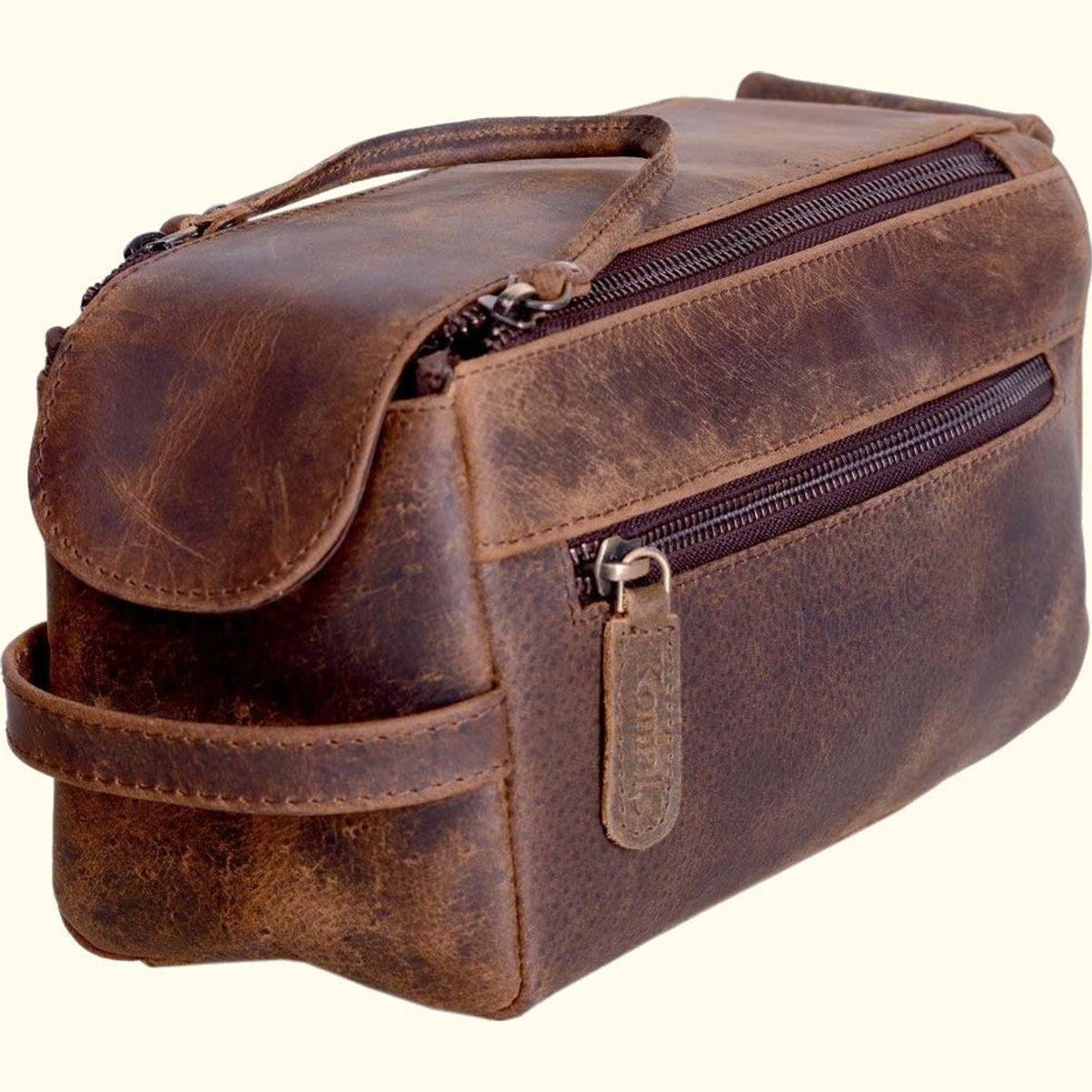 Buffalo Leather Unisex Toiletry Bag