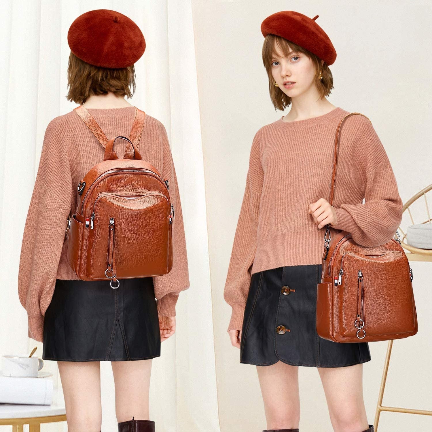 Madison Women Leather Backpack