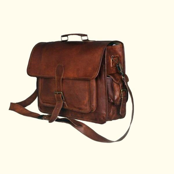 Vintage Leather Briefcase Bag