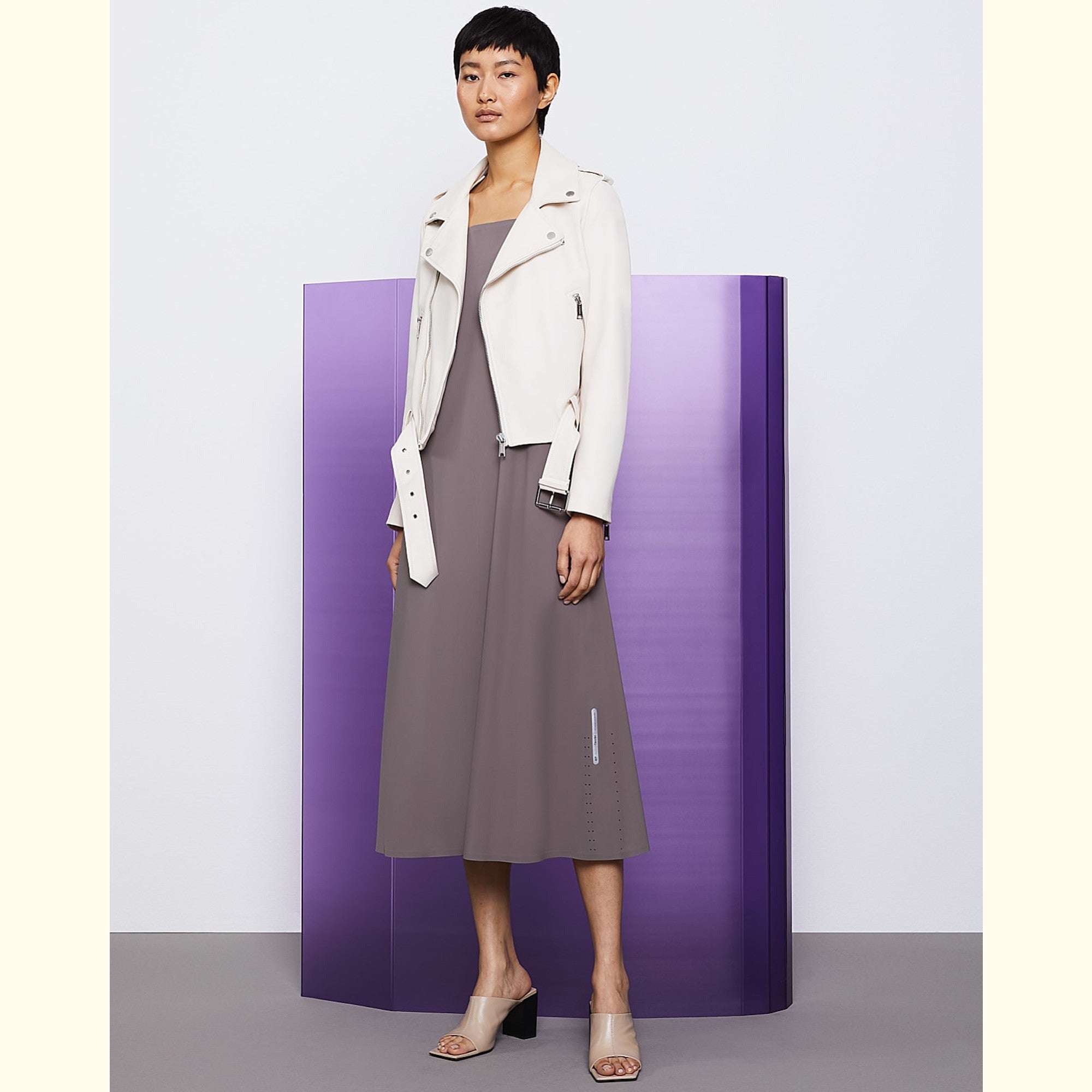 Savannah White Moto Women Leather Jacket