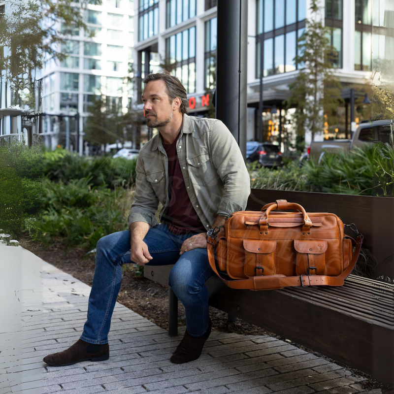 American Outlaw Pilot Leather Bag