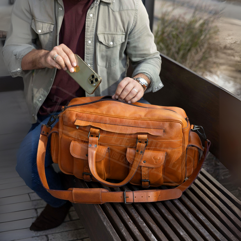 American Outlaw Pilot Leather Bag