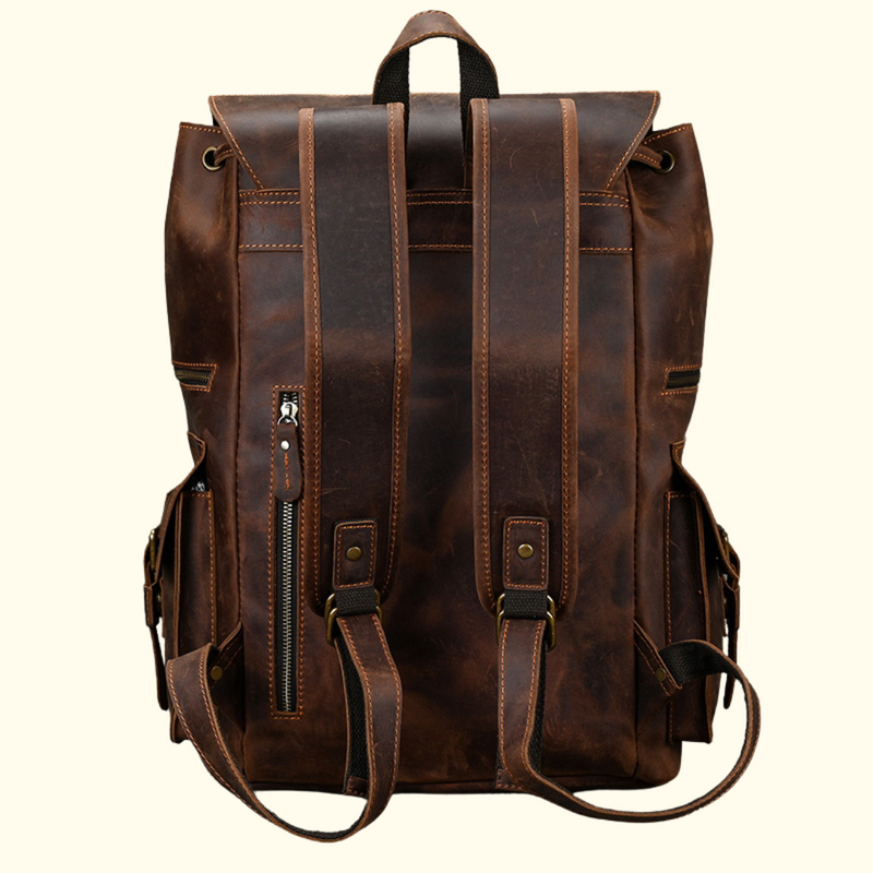 RetroRove Vintage Leather Backpack