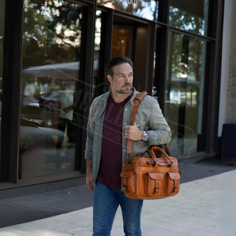 American Outlaw Pilot Leather Bag