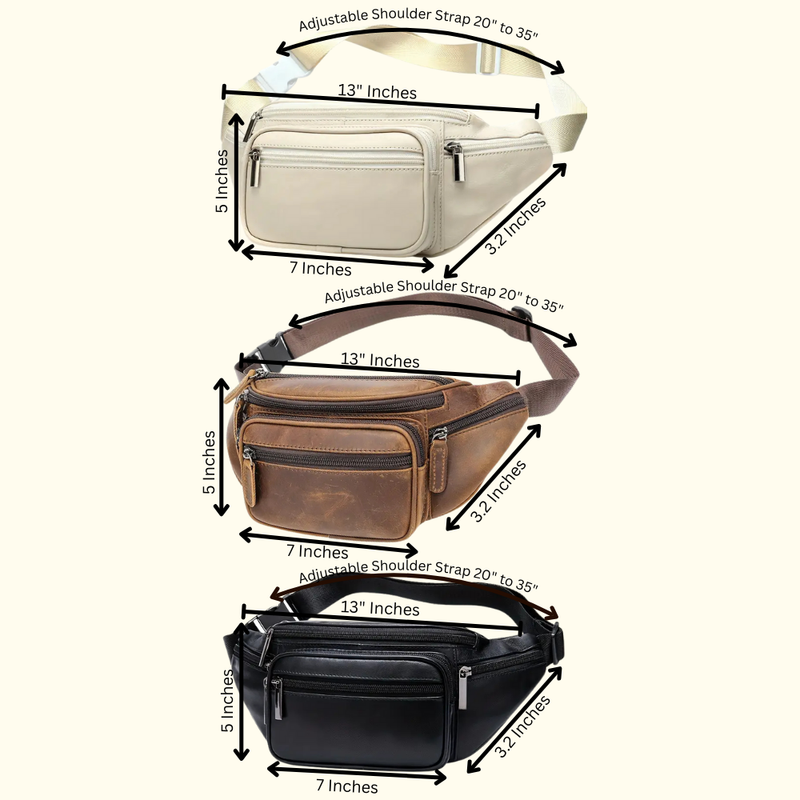 WanderVault | Vintage Leather Fanny Pack