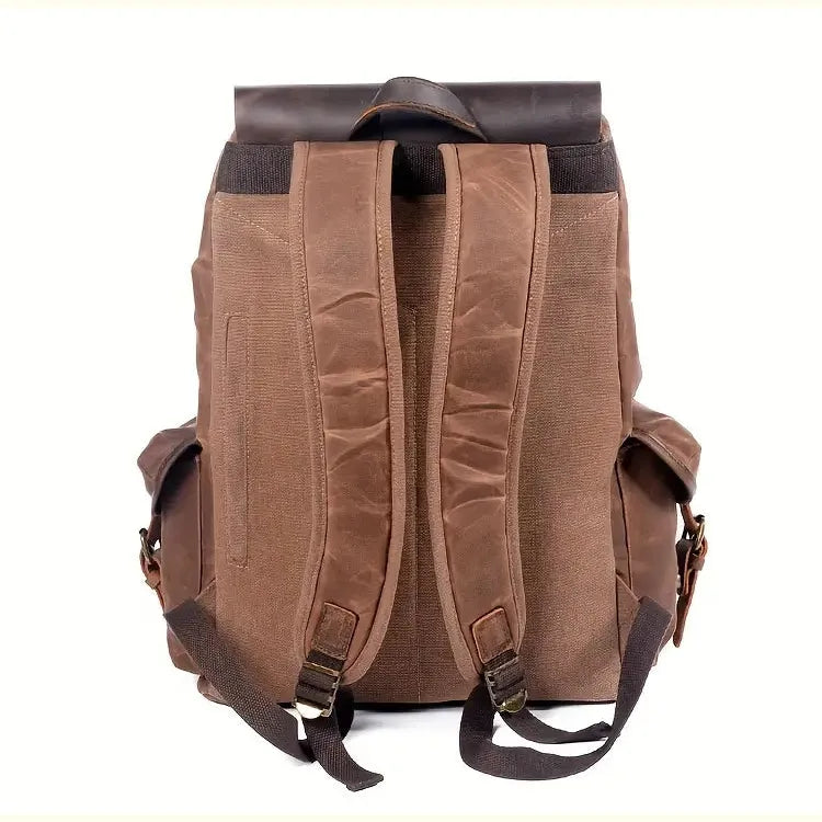 Canyon Adventure Canvas Leather Backpack