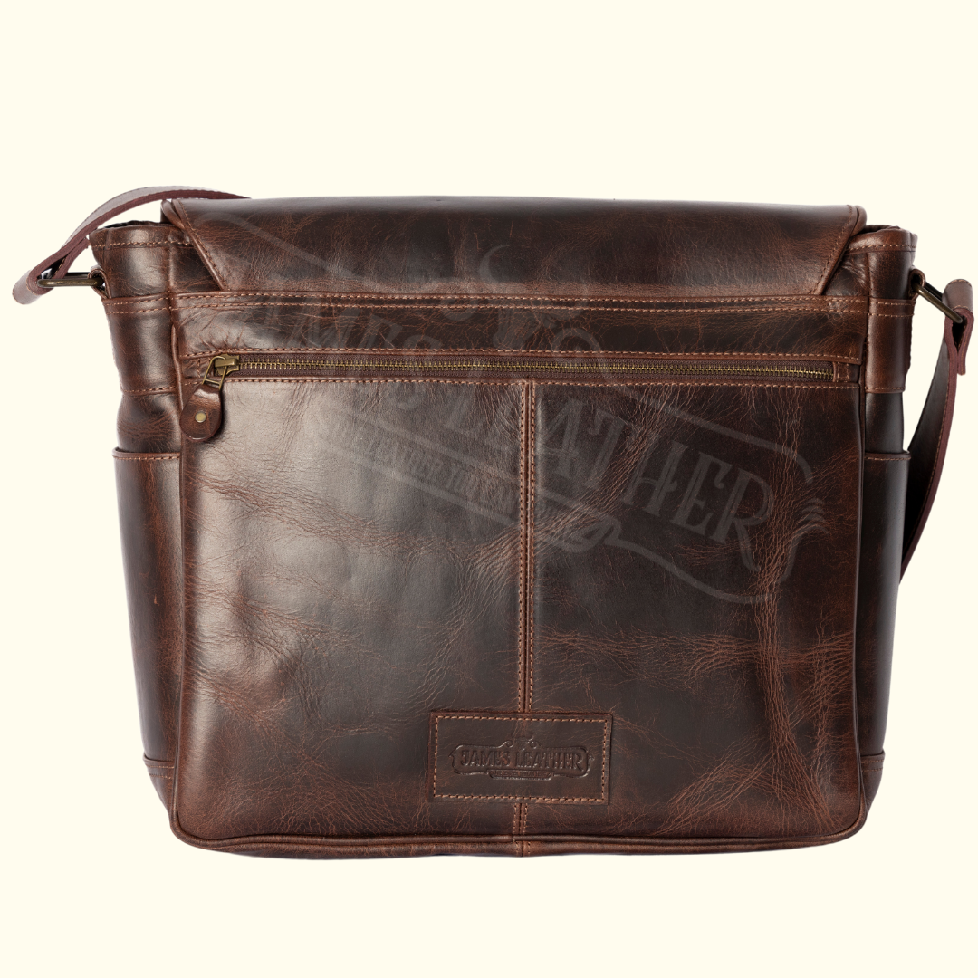 Wild West Buffalo Leather Messenger Bag