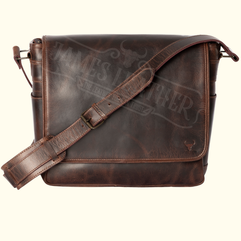 Wild West Buffalo Leather Messenger Bag