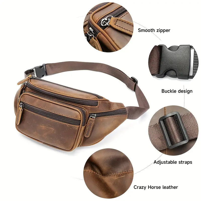 WanderVault | Vintage Leather Fanny Pack