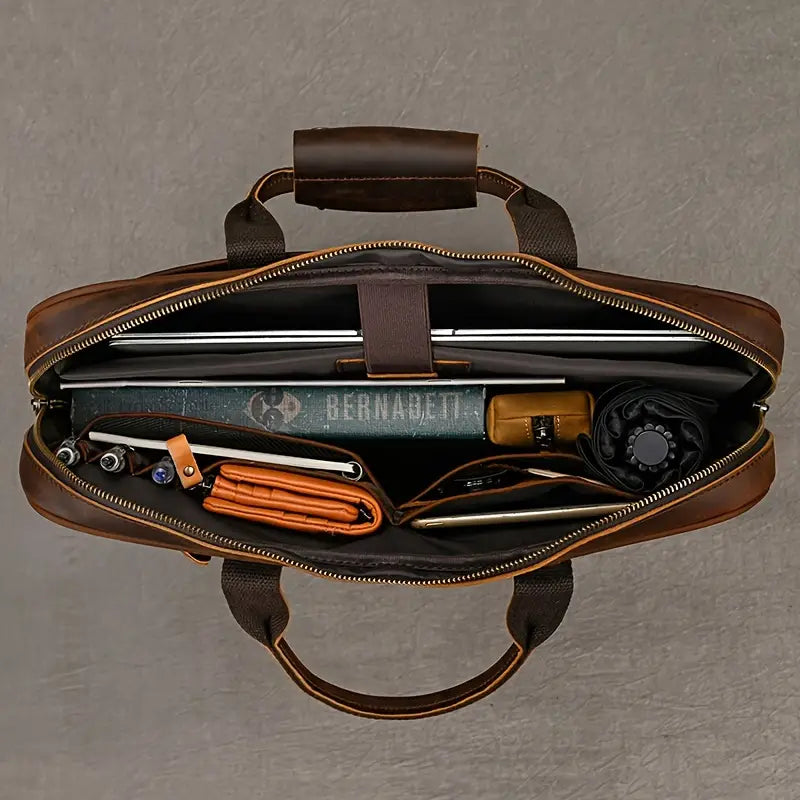 Expedition Crazy Horse Leather Messenger Bag