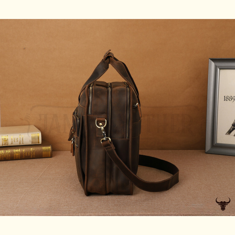 Full grain leather bag australia sale