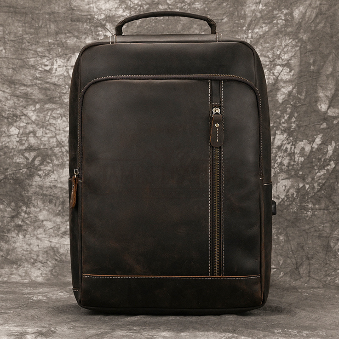 AetherWorn Journeyman Brown Cowhide Leather Backpack