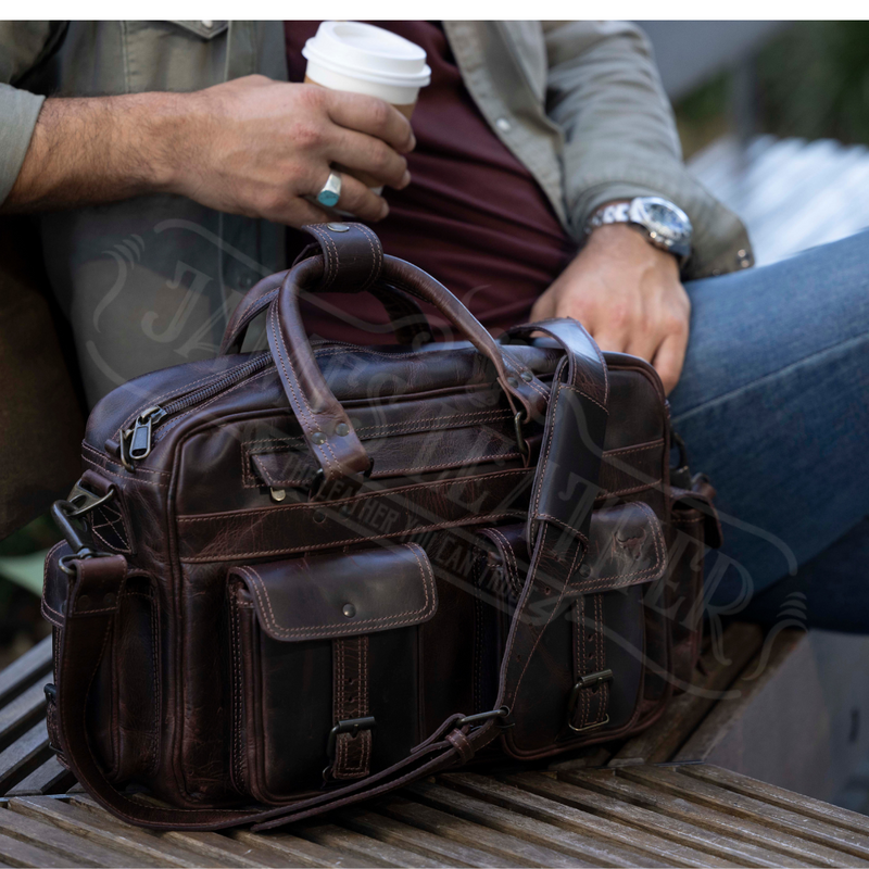 Buffalo Explorer Leather Briefcase